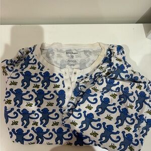 kids blue monkeys size 10